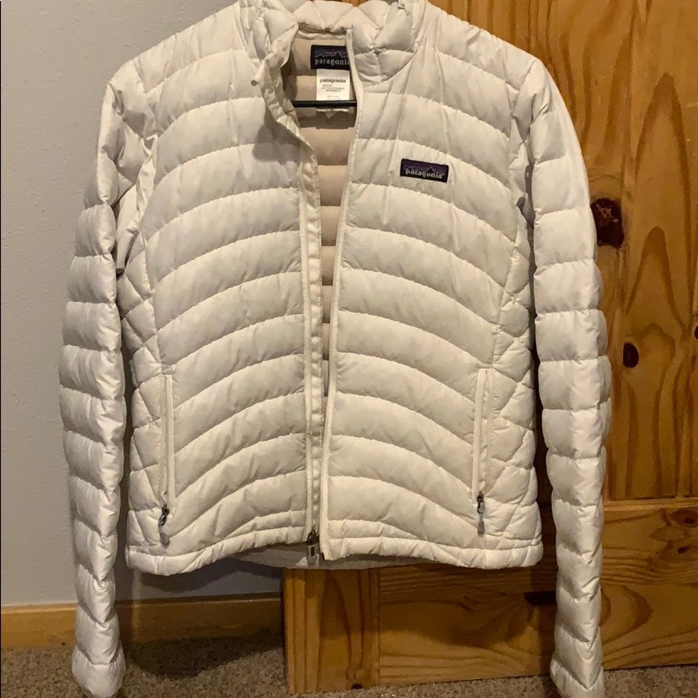 White Patagonia down jacket